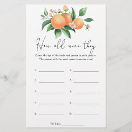 Citrus - Hur gamla var deras möhippa-spel