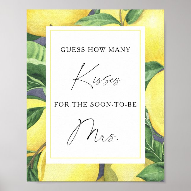 Citrus - Hur många kyssar bröllopsdusch spel Poster (Framsidan)
