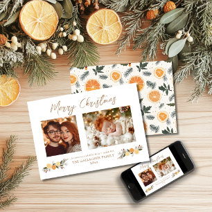 Citrus Hygge-julskript - platta Helgdag Julkort