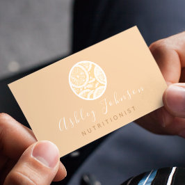Citrus Icon Söt Calligraphy Nutritionist Visitkort