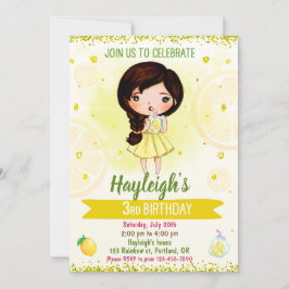 Citrus-inbjudan om frukfödelsedagsfödelsedag inbjudningar