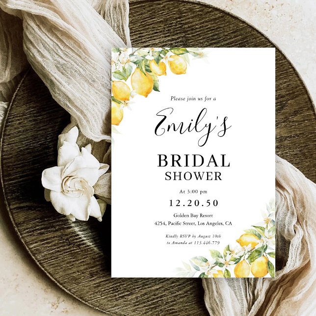 Citrus Inbjudningskort för möhippan, Grönt (Skapare uppladdad)