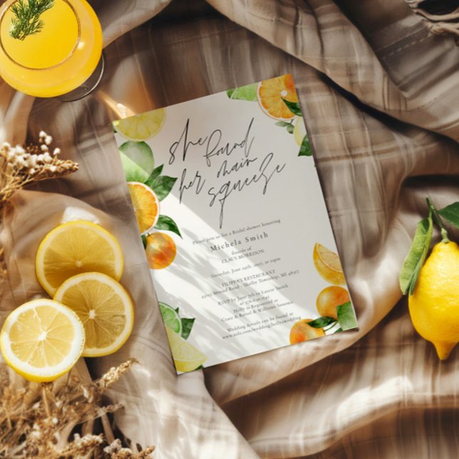 Citrus Inbjudningskort för möhippan | Huvudruta (Skapare uppladdad)