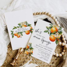 Citrus Inbjudningskort för möhippan Main Squeeze