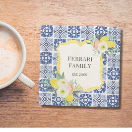 Citrus Italiana Mediterranean Tiles Mönster Stenunderlägg