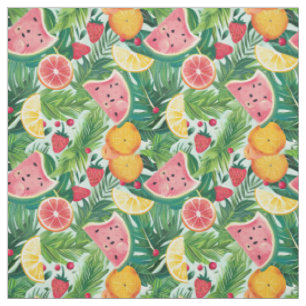 Citrus & Jordgubb Botanisk Tyg