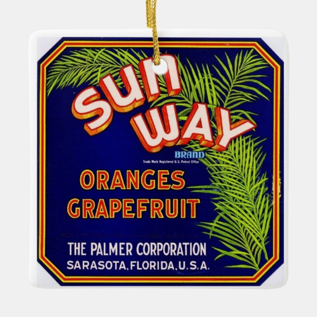 Citrus jul julgransprydnad keramik (Framsida)