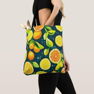 Citrus Kalejdoskop: En Livlig Sammansättning Tygkasse