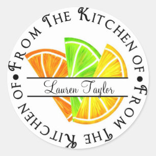 Citrus Kitchen Baking Stickers Runt Klistermärke