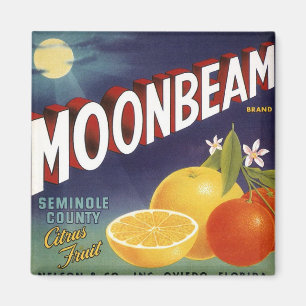 Citrus lådaetikett för månstråle magnet