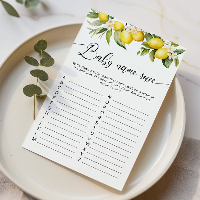 Citrus lemon baby namn babyduschspel för barn i tä (Skapare uppladdad)