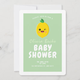 Citrus Lemon Baby Shower Inbjudningar