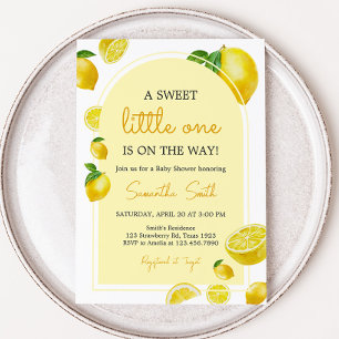 Citrus Lemon Baby Shower Inbjudningar