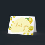 Citrus Lemon Baby Shower Tack Kort<br><div class="desc">Jag vill uttrycka min tacksamhet till Lemonade Baby Shower (Lemonade Baby Shower) Tack för att du kan skriva ut kortet, vilket är ett perfekt för att ditt hjärtliga tack. Med vackra motiv från baby lägger det här anpassadet till en aning söthet för din uppskattning. Personligen för att framföra ditt tack...</div>