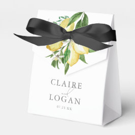 Citrus Lemon Blommigt Watercolor Presentaskar