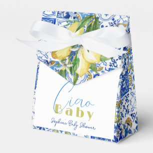 Citrus Lemon Blue Tile Watercolor Presentaskar