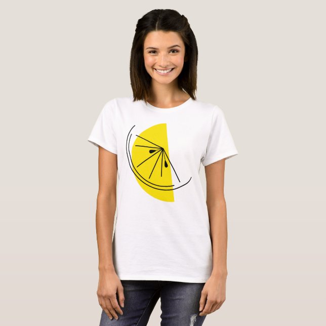 Citrus Lemon Dam-shirt T Shirt (Hel framsida)