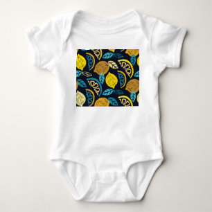 Citrus Lemon Doodle Mönster Background T Shirt