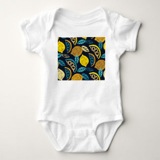 Citrus Lemon Doodle Mönster Background T Shirt