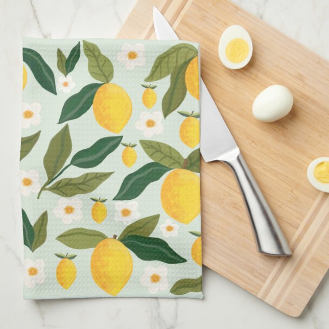 Citrus Lemon Flowers Greenery Kökshandduk (Skapare uppladdad)