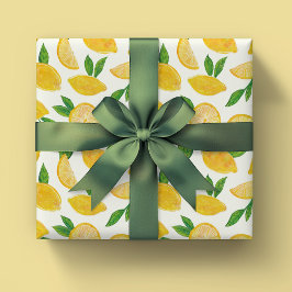 Citrus Lemon Fruktmönster Presentpapper