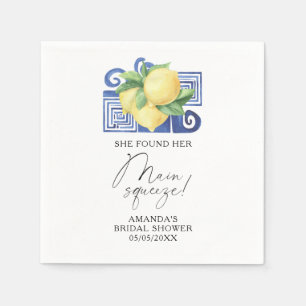 Citrus Lemon - hon hittade sin huvudsakliga klämma Pappersservett