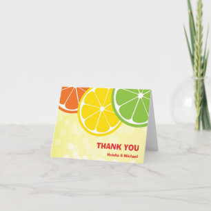 Citrus lemon lime orange Sommarbubbla tack Kort