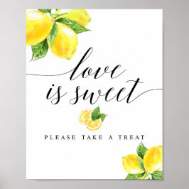 Citrus Lemon Love is Sweet Skylt 8x10"