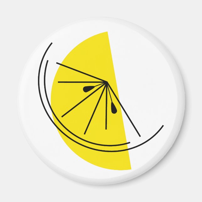 Citrus Lemon magnet round (Framsidan)