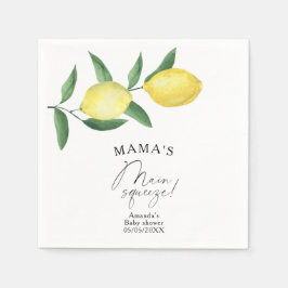 Citrus Lemon - Mammas bästa squeeze baby shower Pappersservett