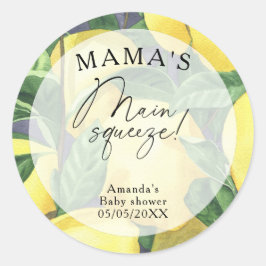 Citrus Lemon - Mammas favorit baby shower Runt Klistermärke