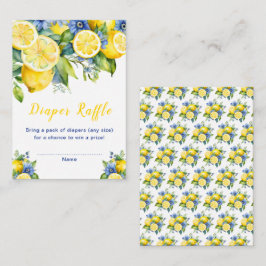 Citrus Lemon Mediterranean Baby Show Diaper Raffle Tilläggskort
