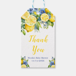 Citrus Lemon Mediterranean Baby Shower Presentetikett