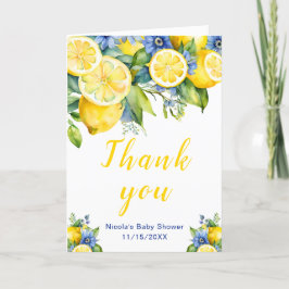 Citrus Lemon Mediterranean Baby Shower Tack Kort