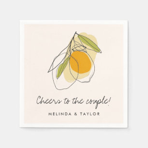 Citrus Lemon Modern Minimalist Möhippa Pappersservett