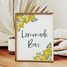 Citrus Lemon Party Lemonade Pub Poster