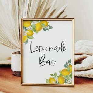 Citrus Lemon Party Lemonade Pub Poster