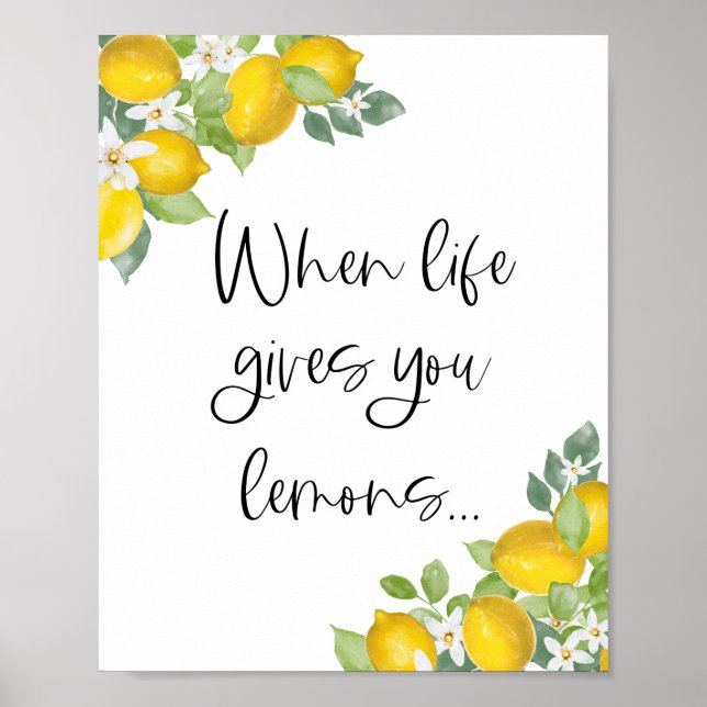 Citrus Lemon Party när Life Ge du lejonger Poster (Framsidan)