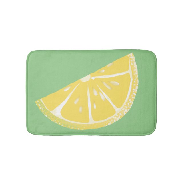 Citrus Lemon Slice Wedge Art Badrumsmatta (Framsidan)