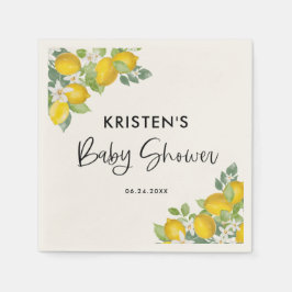 Citrus Lemon Tema Baby Shower Servetter