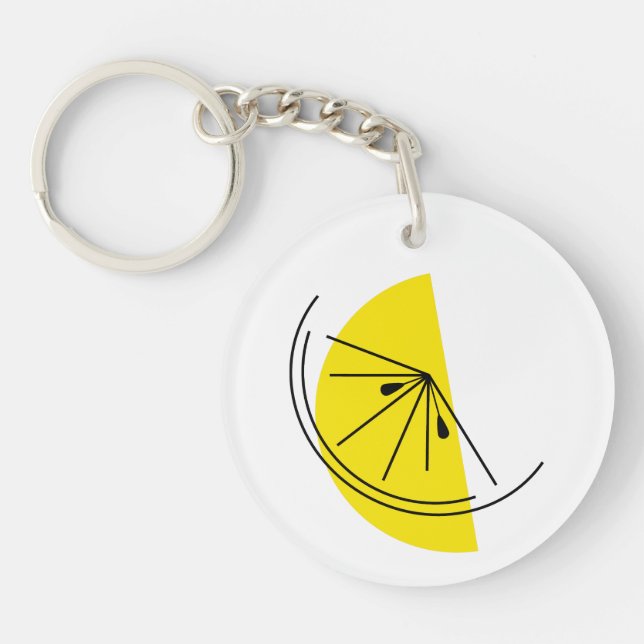 Citrus Lemon Text Circle dubbla-sided (Framsidan)
