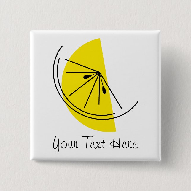 Citrus Lemon Text-knapp Knapp (Framsida)