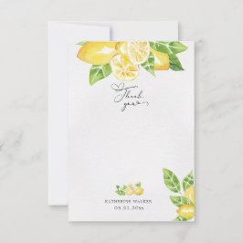 Citrus lemon träd-fruktbabydusch tack vare ditt ko kort