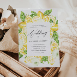 Citrus Lemon Träd White Wedding bjudande