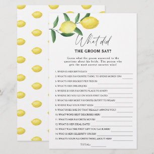 Citrus lemon - Vad sa brudgummen möhippa?