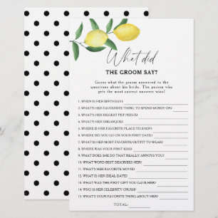 Citrus lemon - Vad sa brudgummen möhippa?
