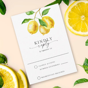 Citrus Lemon Watercolor OSA Kort