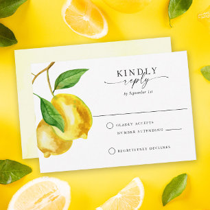 Citrus Lemon Watercolor OSA Kort