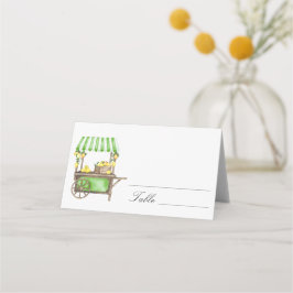 Citrus lemon - wedding place cards placeringskort