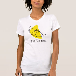 Citrus Lemon 'Your Text' Dam mot skjortan T Shirt